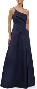 Kay Unger Jillian One-Shoulder Gown