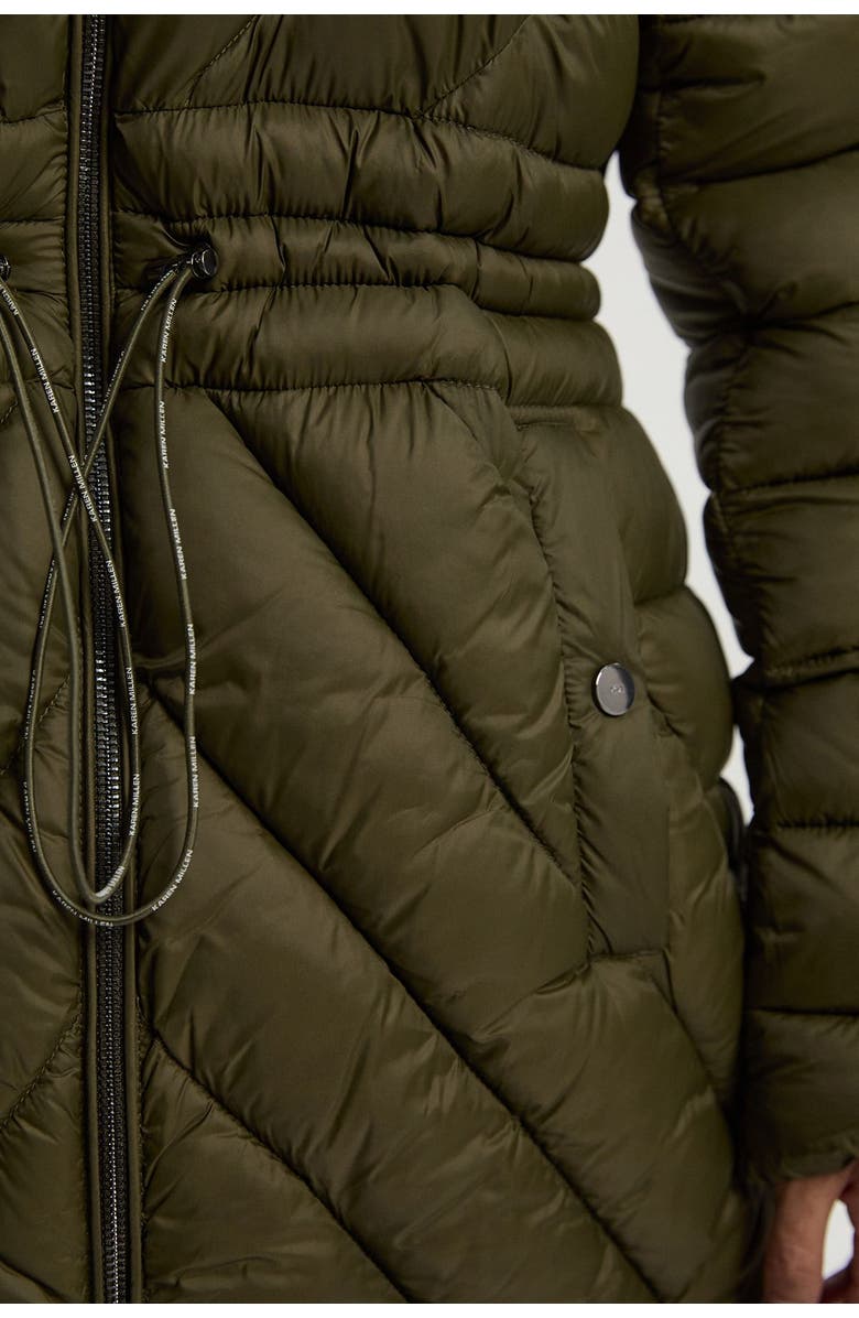 Karen Millen Lightweight Packable Coat, Alternate, color, Khaki