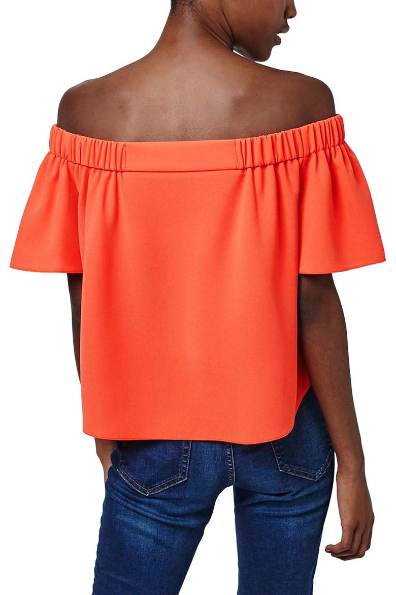 'Livi' Off the Shoulder Top, Alternate, color, RED