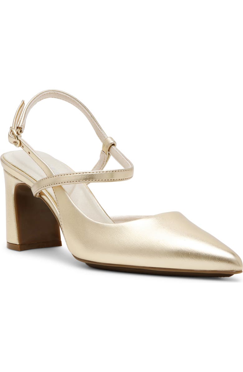 Anne Klein Bliss Pointed Toe Pump, Main, color, Light Gold