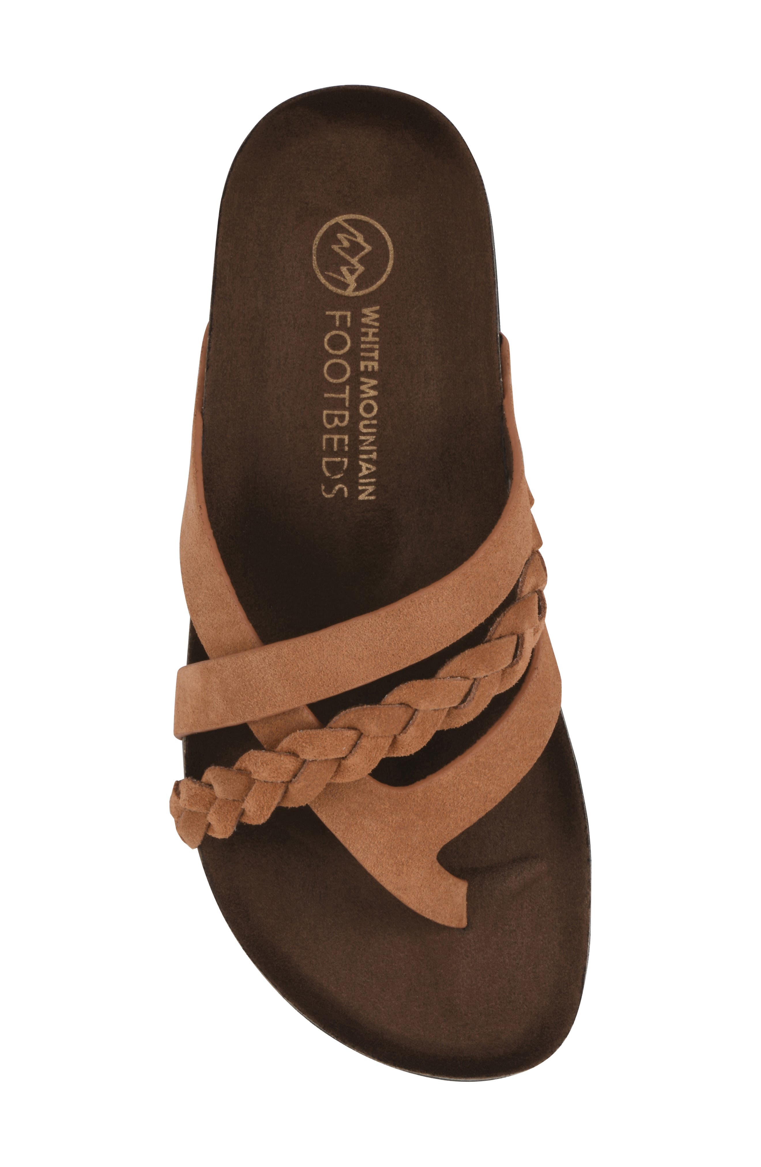 Halogen Slide Sandal, Alternate, color, PEACH COBBLER/ SUEDE