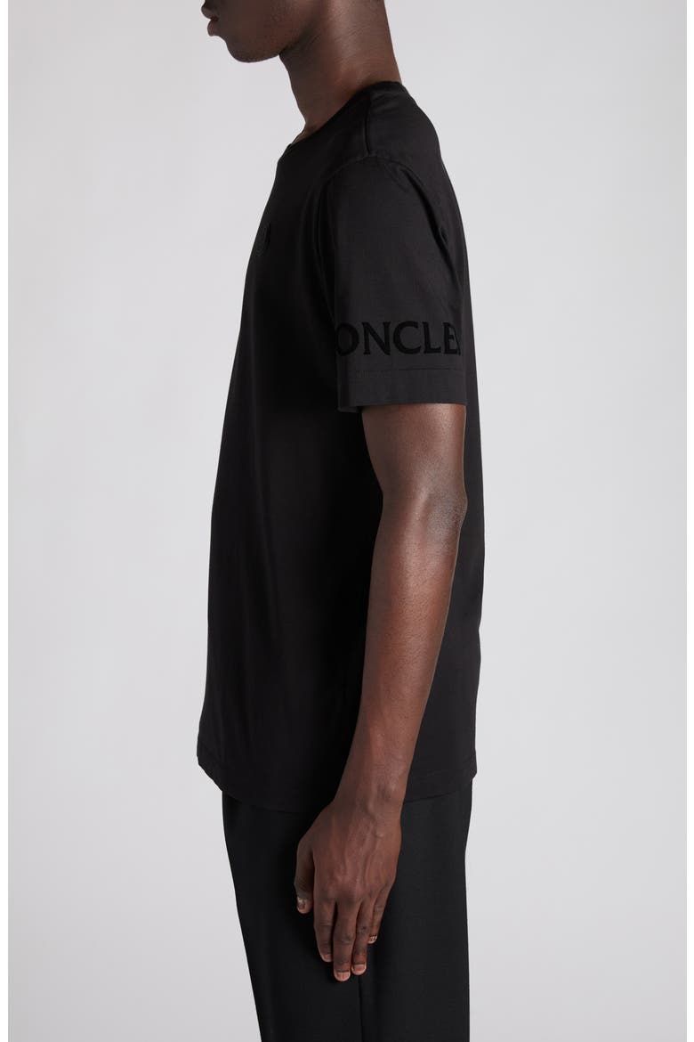 Logo Patch Cotton T-Shirt, Alternate, color, BLACK