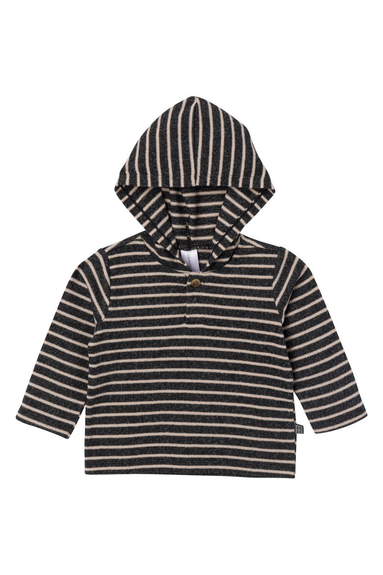 Hooded Brushed Hacci Top & Jogger Set, Alternate, color, Dark Grey Heather