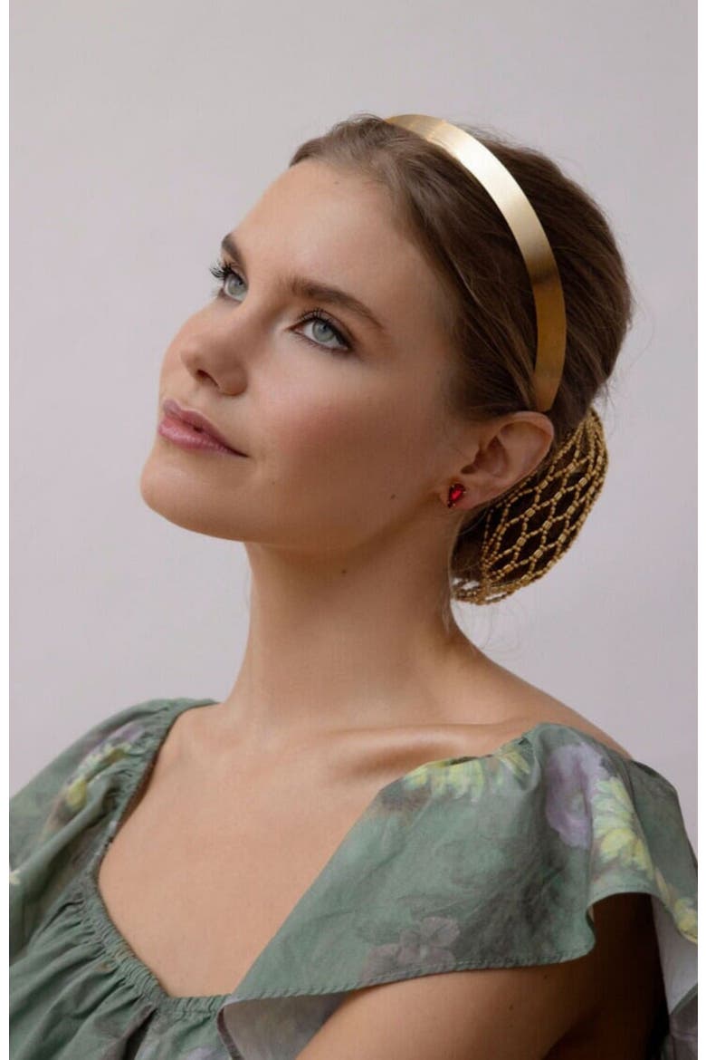 Narrow Spun Crown, Alternate, color, Gold