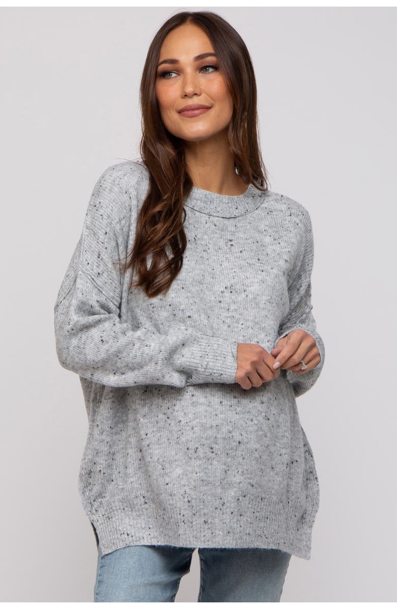 PinkBlush Speckled Knit Sweater, Main, color, Grey