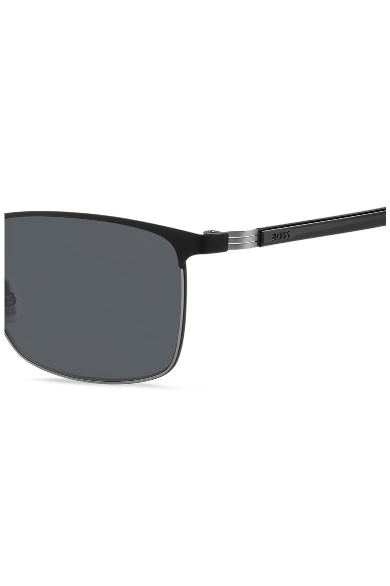 1635/S 57mm Rectangle Sunglasses, Alternate, color, MATTE BLACK RUTHENIUM