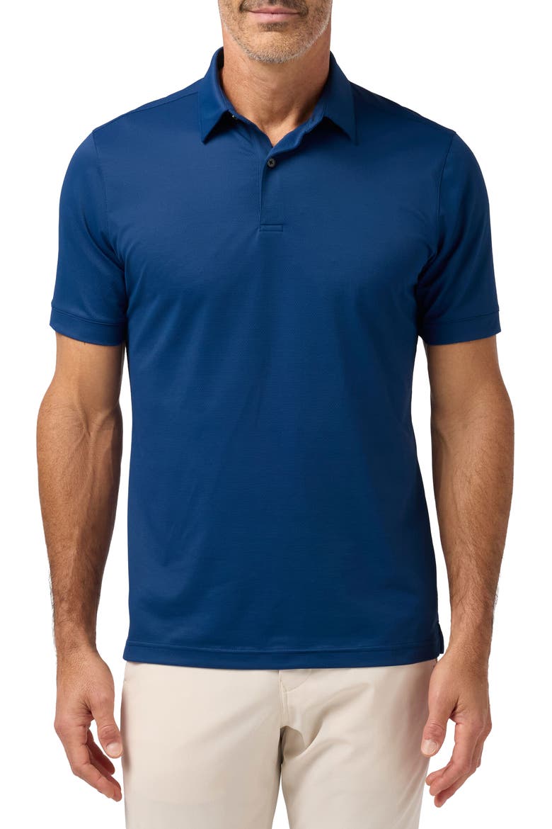 Halyard Trim Fit Performance Polo, Main, color, MIDNIGHT NAVY
