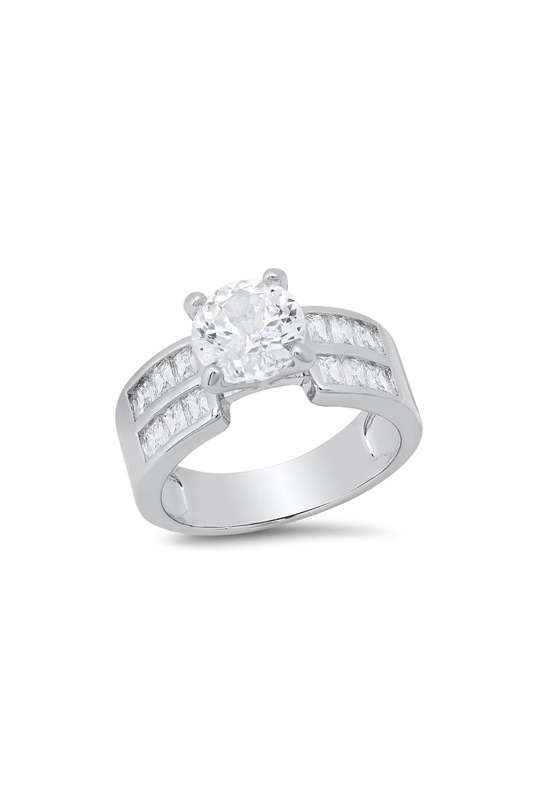 Simulated Diamond Stacked Ring, Main, color, SILVER