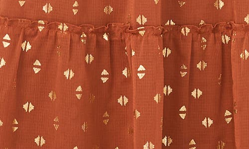Halogen ® Tiered Maxi Smocked Maxi Dress In Brown