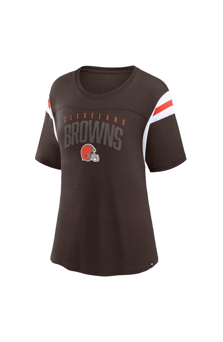 FANATICS Women's Fanatics Branded Brown Cleveland Browns Classic Rhinestone T-Shirt, Alternate, color,