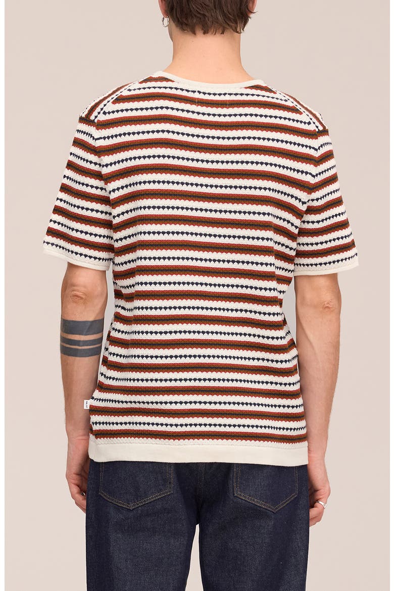 Bari 6686 Short Sleeve Organic Cotton Sweater, Alternate, color, IVORY MULTI