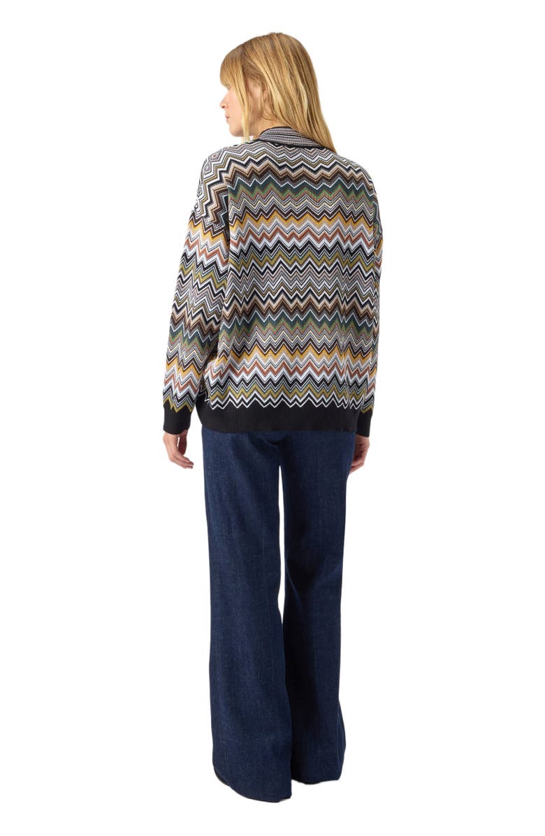 Missoni Oversized High-neck Sweater With Chevron Pattern, Alternate, color, Multicoloured