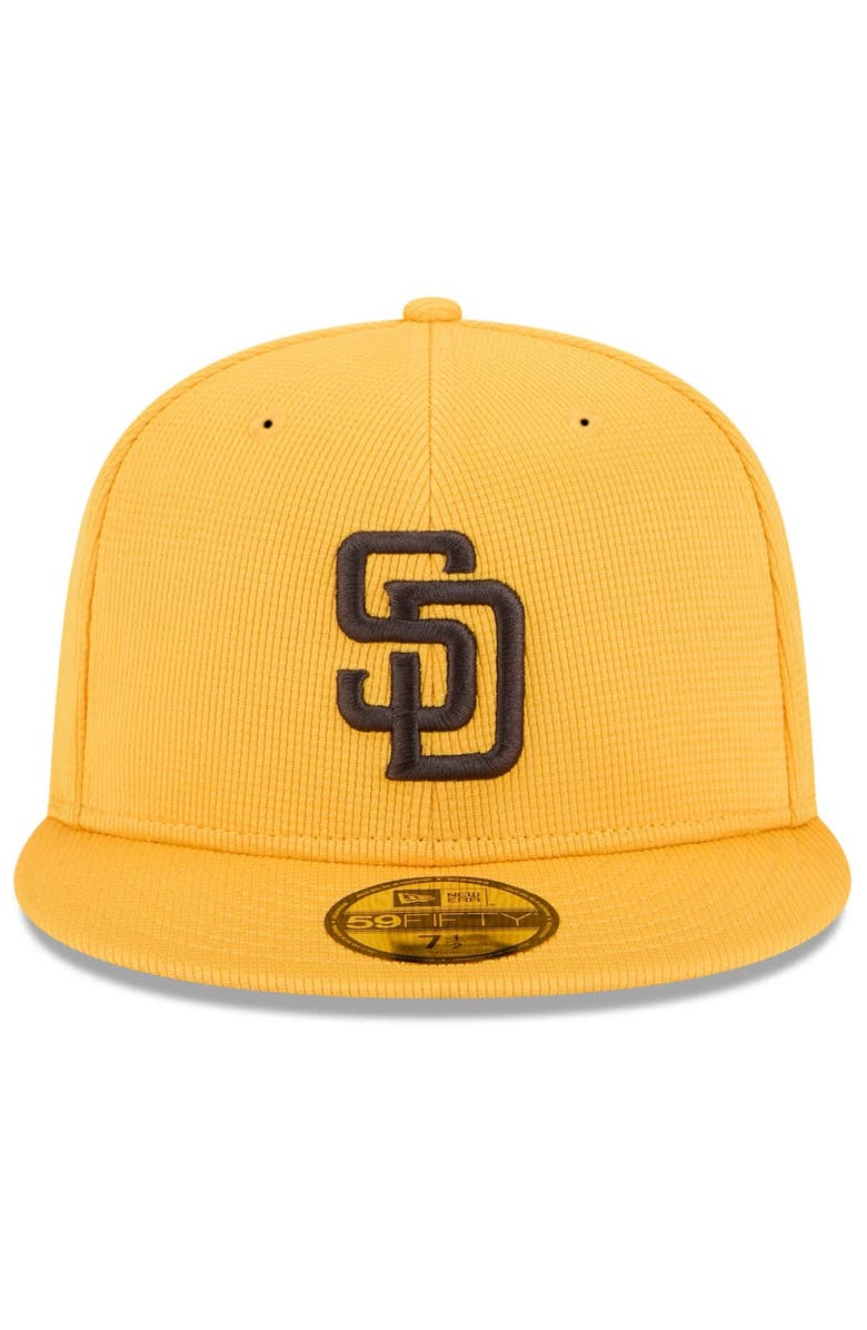 New Era Men's New Era  Gold San Diego Padres 2025 Spring Training 59FIFTY Fitted Hat, Alternate, color, 