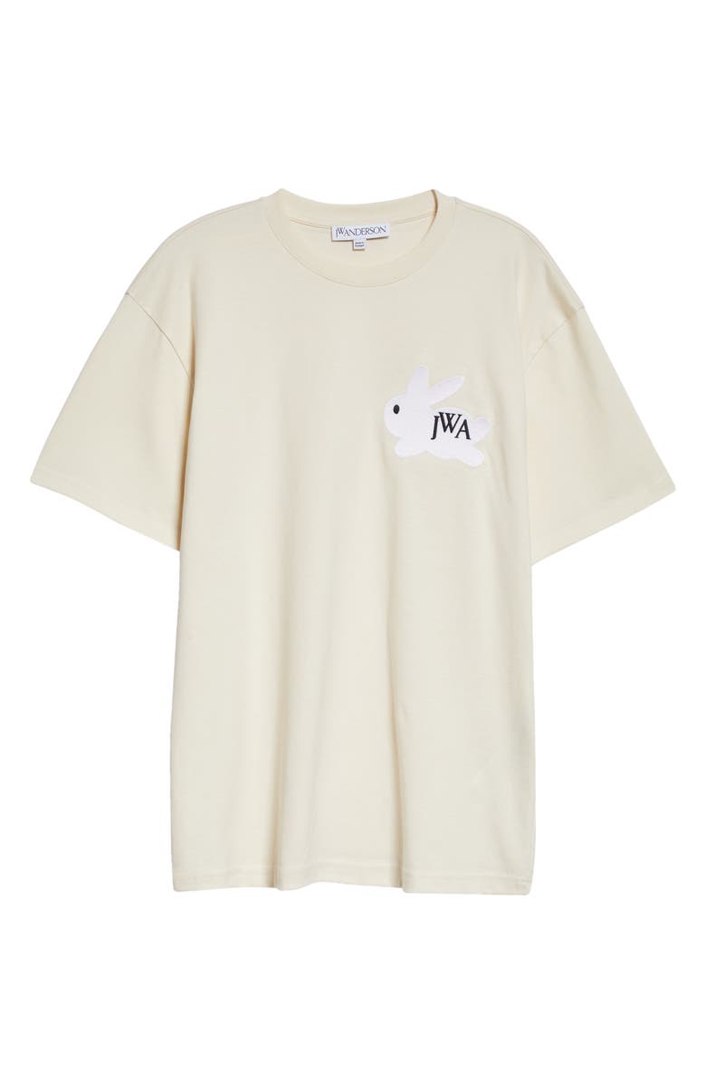JW Anderson Emroidered Bunny Logo T-Shirt, Alternate, color, 