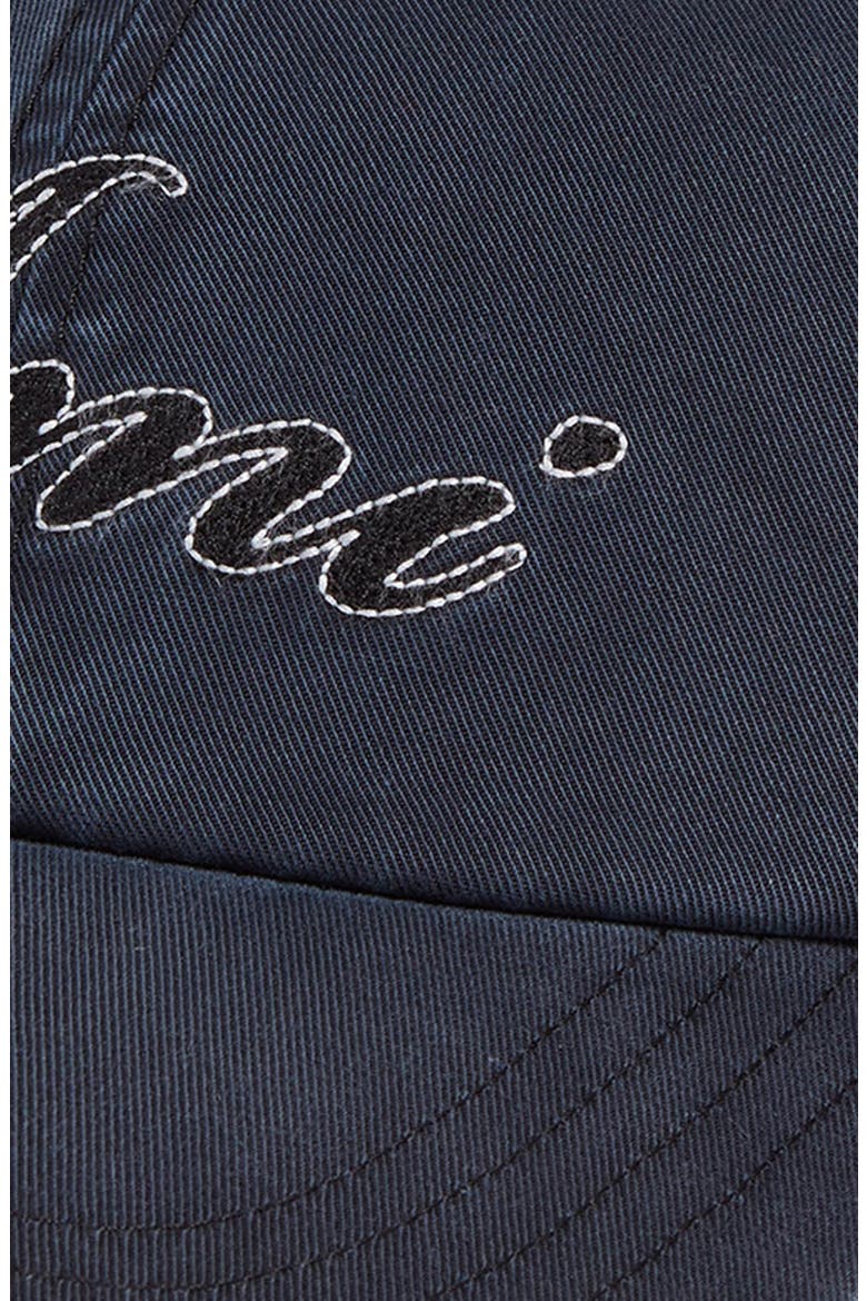 Logo Embroidered Washed Cotton Baseball Cap, Alternate, color, NOIR LAVE