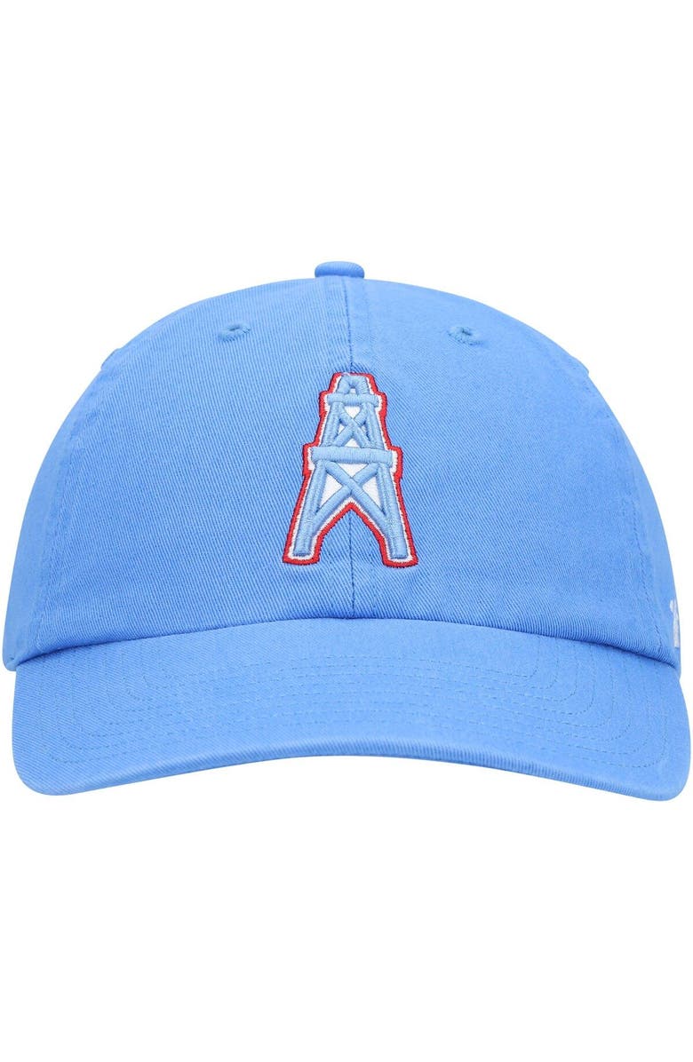 '47 Men's '47 Light Blue Houston Oilers Clean Up Legacy Adjustable Hat, Alternate, color, Light Blue
