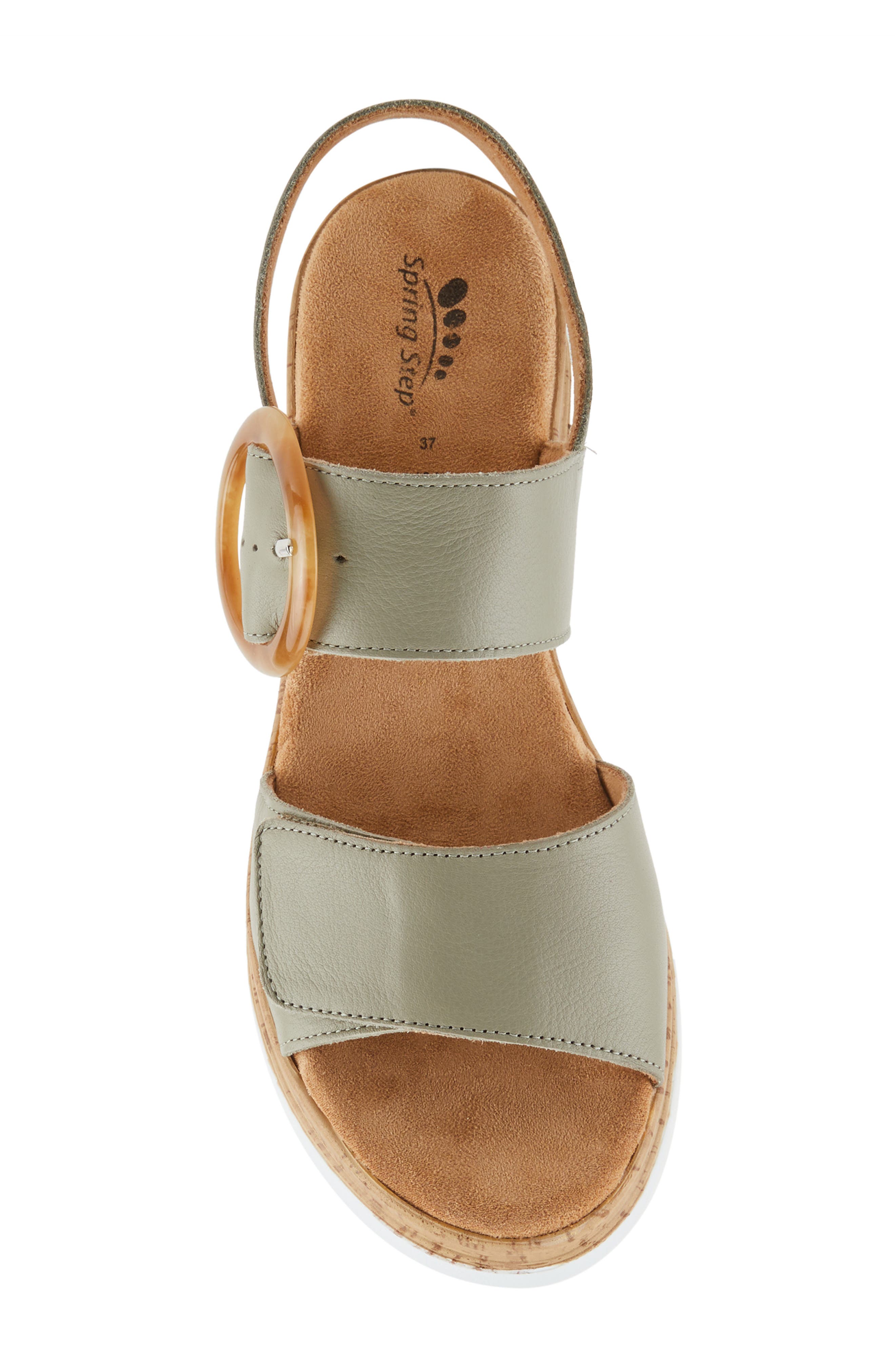 Spring Step Abarah Slingback Platform Sandal, Alternate, color, Sage Green