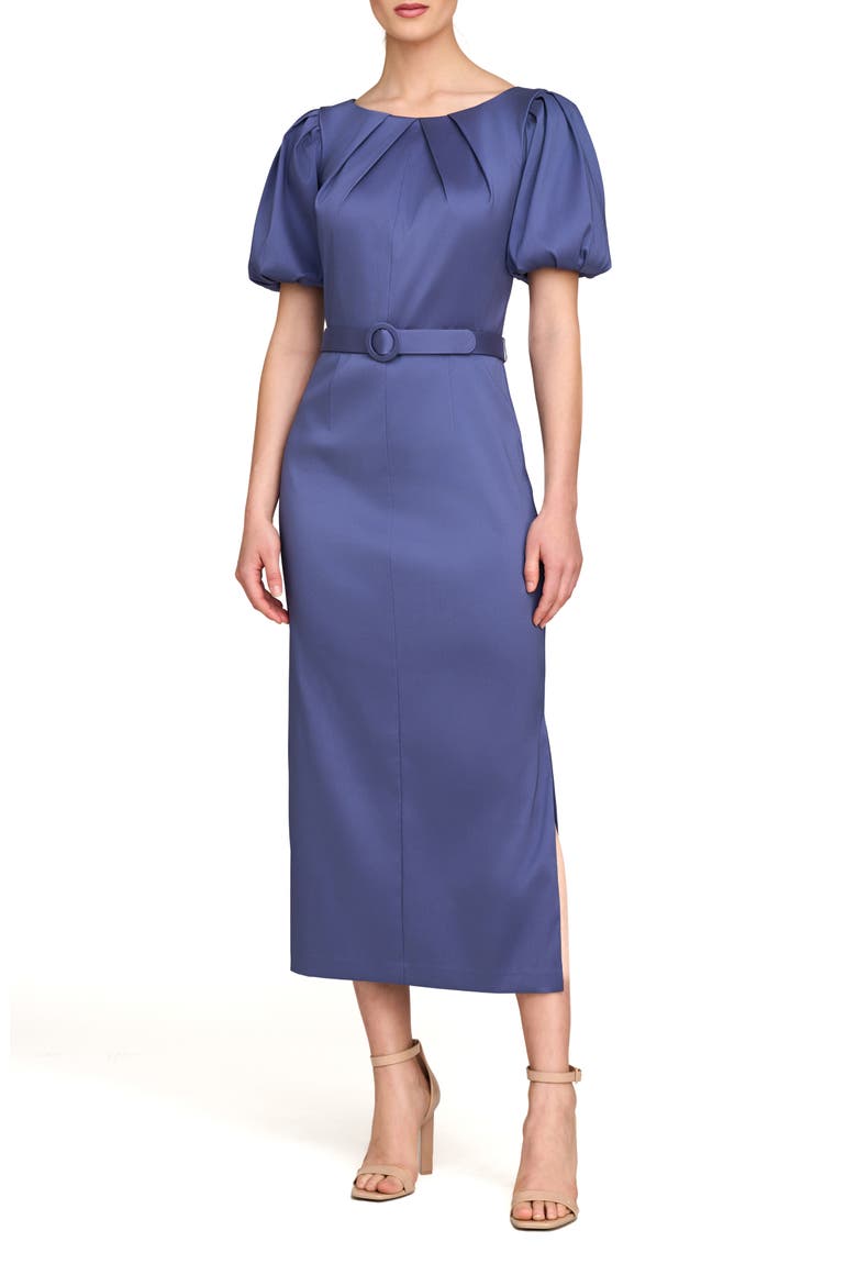 Chiara Sheath Evening Dress, Main, color, INDIGO