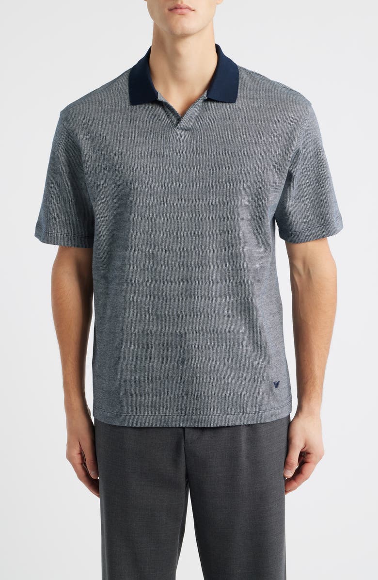 Emporio Armani Johnny Collar Polo, Main, color, Navy