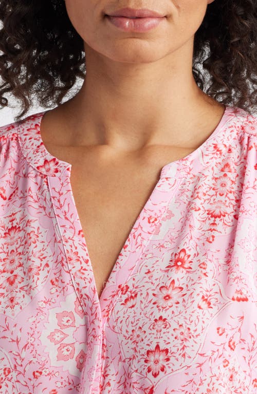 Nydj Pintuck Blouse In Pink