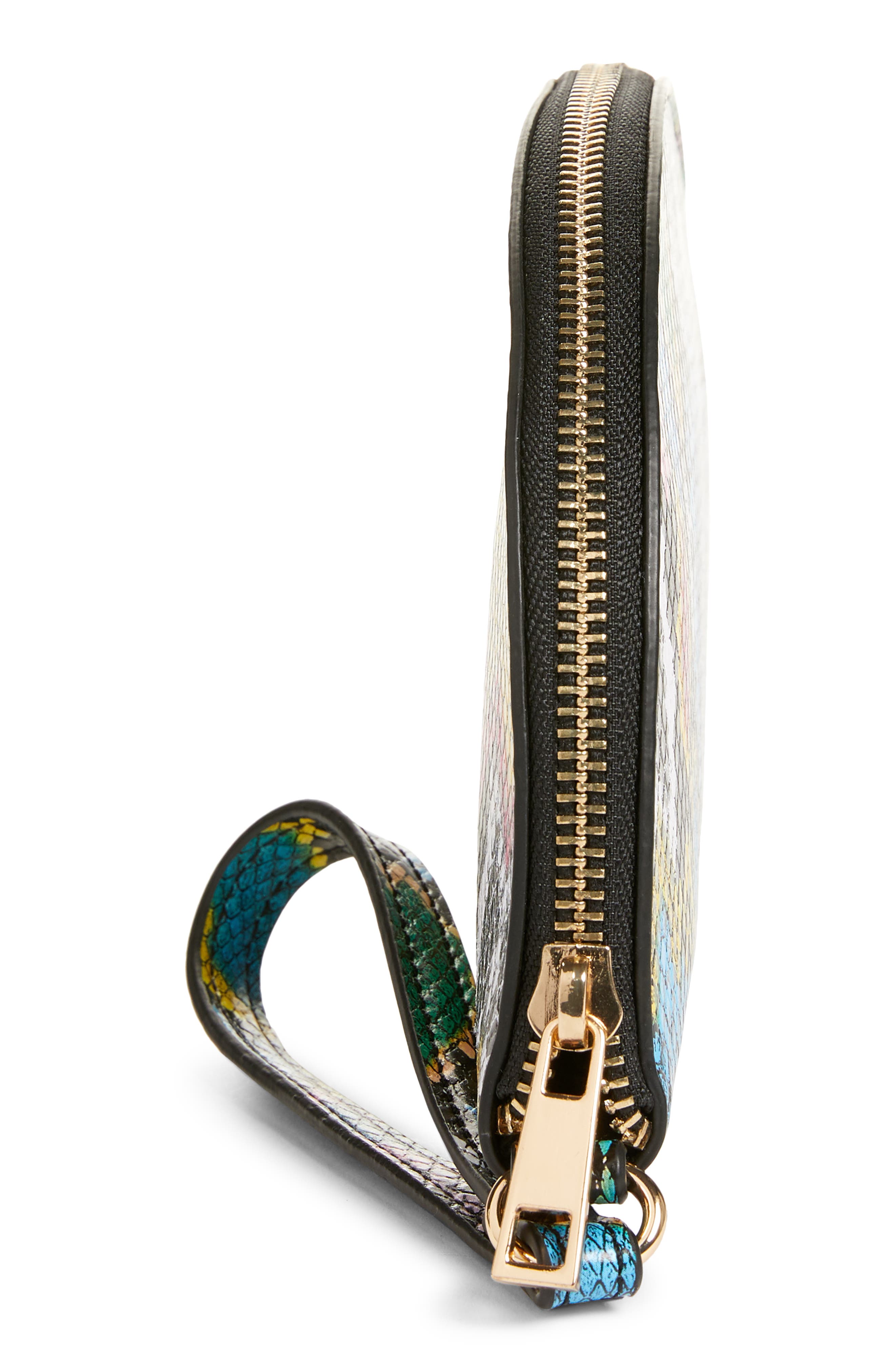 BP. Snake Print Faux Leather Wristlet, Alternate, color, 