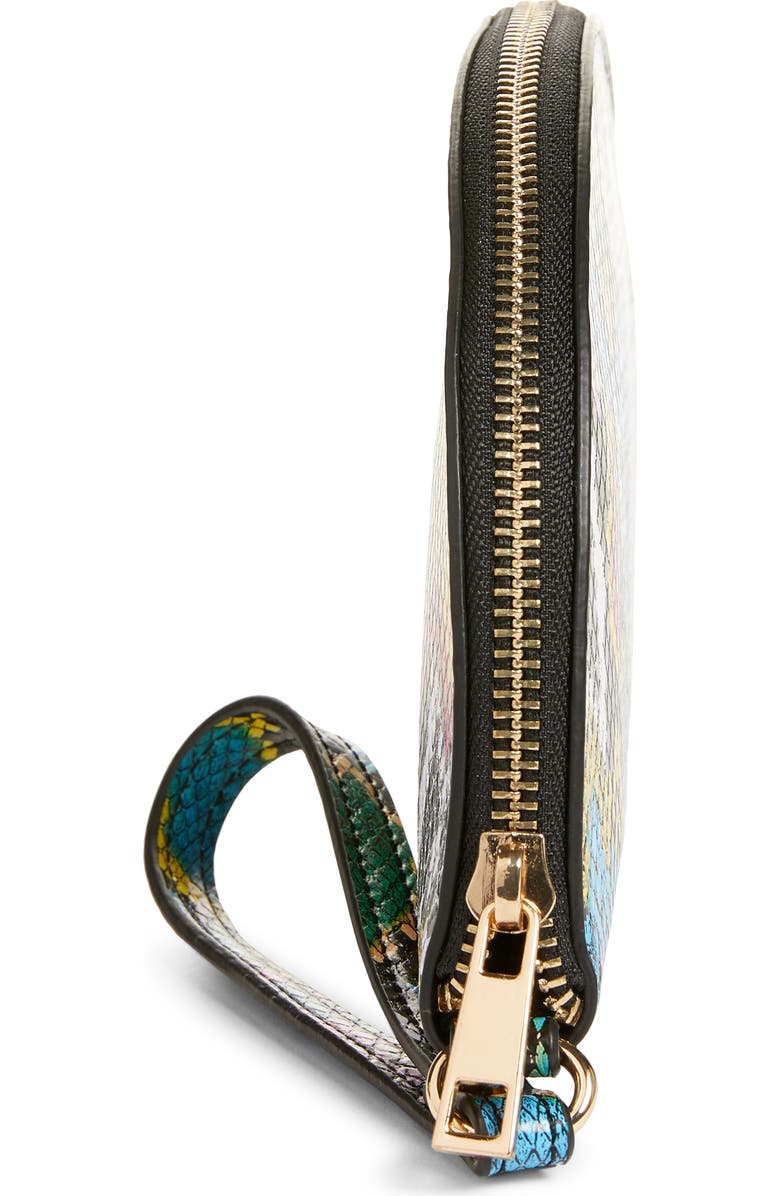 BP. Snake Print Faux Leather Wristlet, Alternate, color,