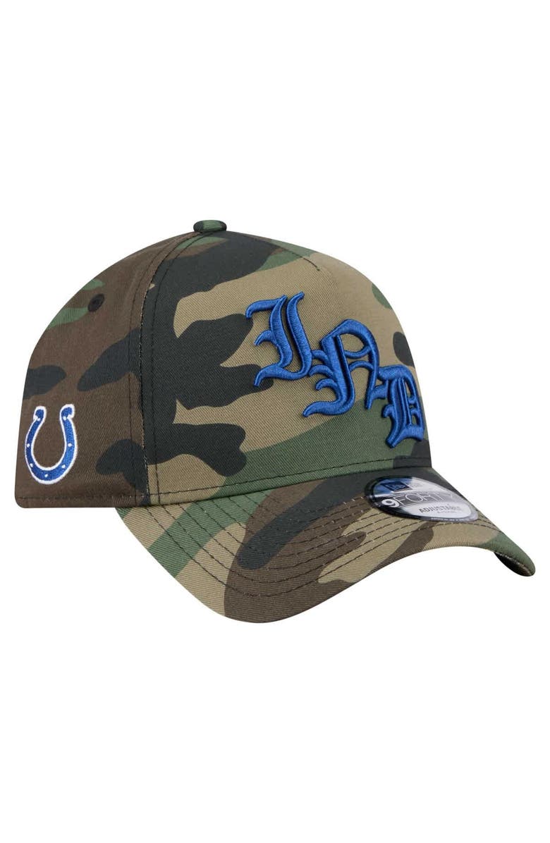 New Era Men's New Era Camo Indianapolis Colts Mystic Camo A-Frame 9FORTY Adjustable Hat, Alternate, color,
