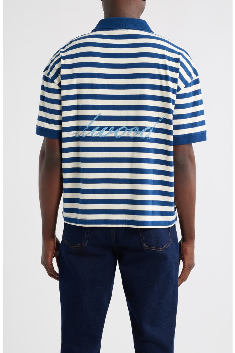 Trademark Stripe Polo (Nordstrom Exclusive), Alternate, color, NAVY/ WHITE STRIPE