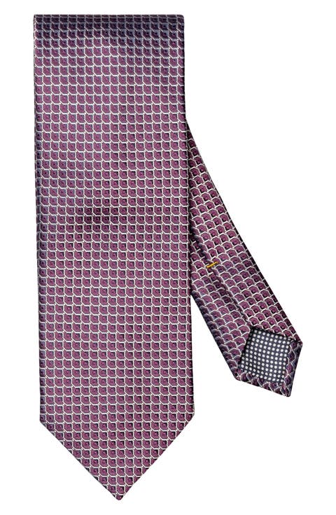 Geometric Jacquard Silk Tie