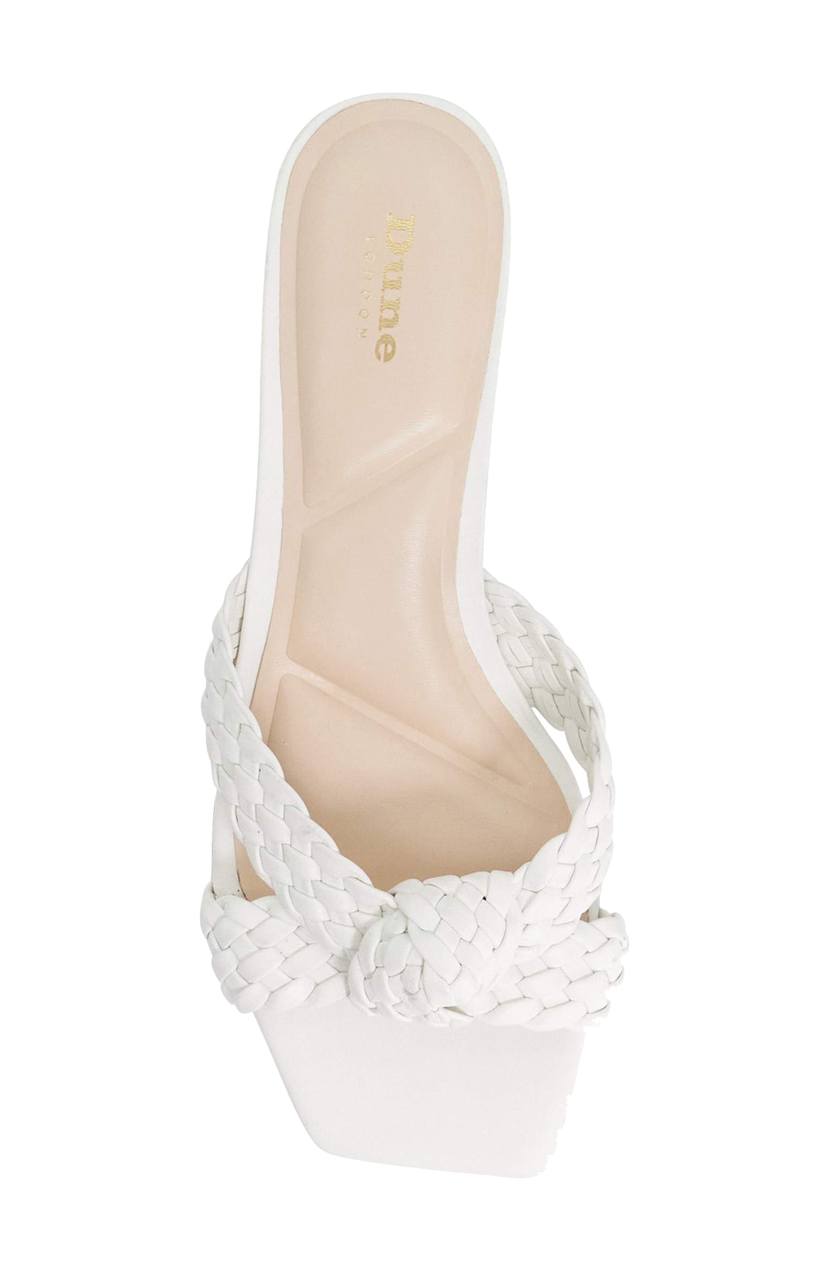 Dune London Lacees Block Heel Sandal, Alternate, color, White