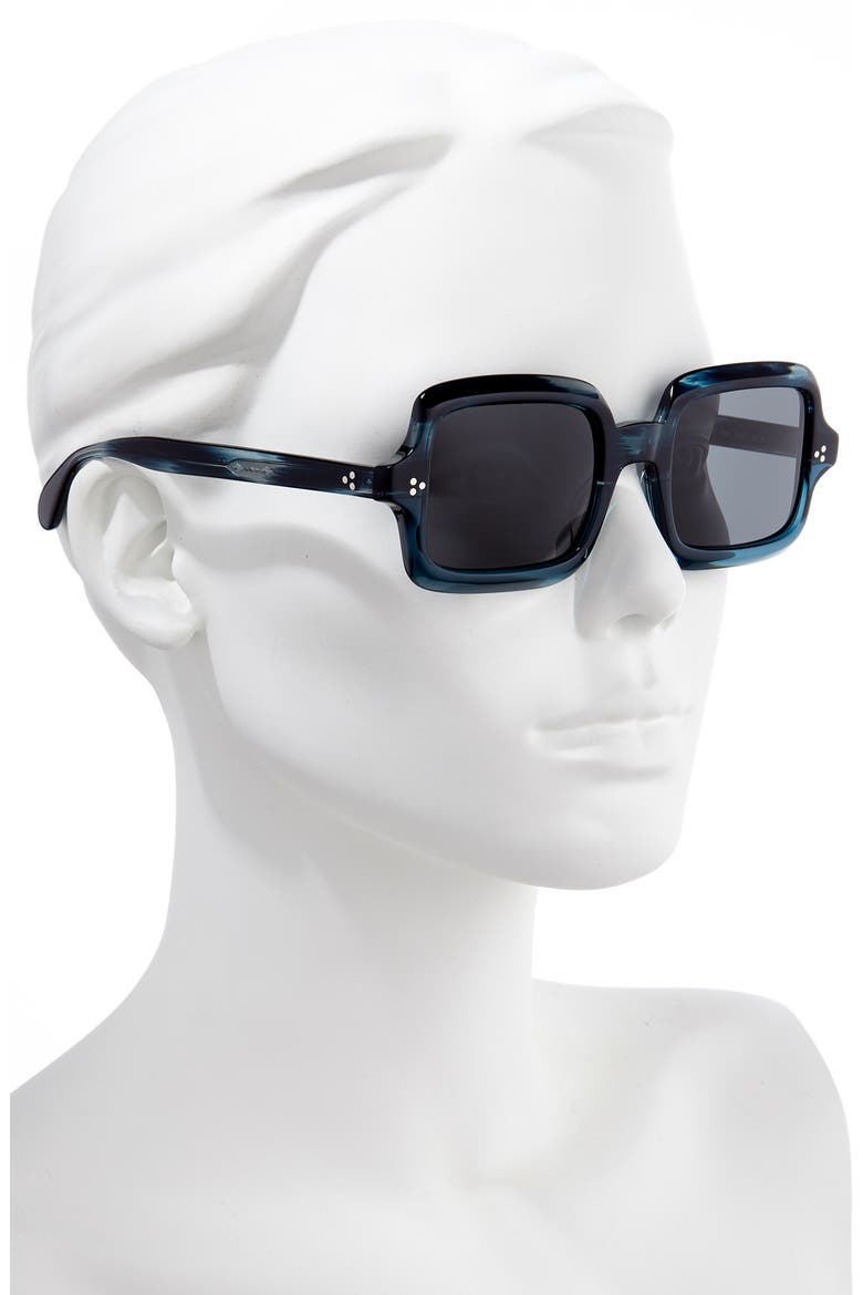 Avri 50mm Polarized Square Sunglasses, Alternate, color, TEAL/ GREY