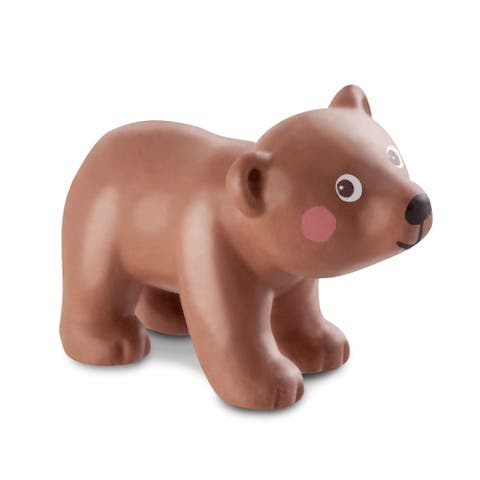 Little Friends Brown Bear Cub - Chunky Plastic Forest Animal Toy Figure