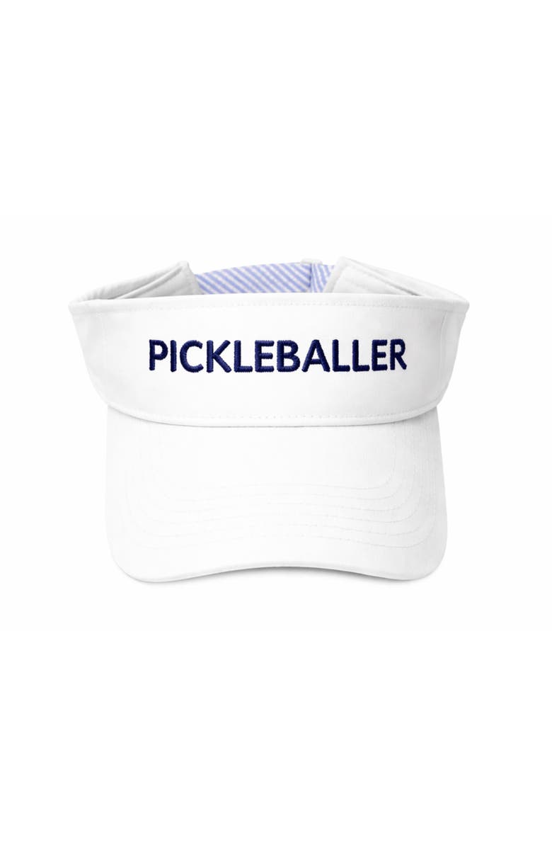 Bits & Bows Pickleballer Visor, Alternate, color, White