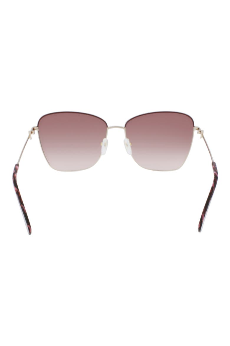 Amazone 59mm Rectangle Sunglasses, Alternate, color, GOLD/ BROWN