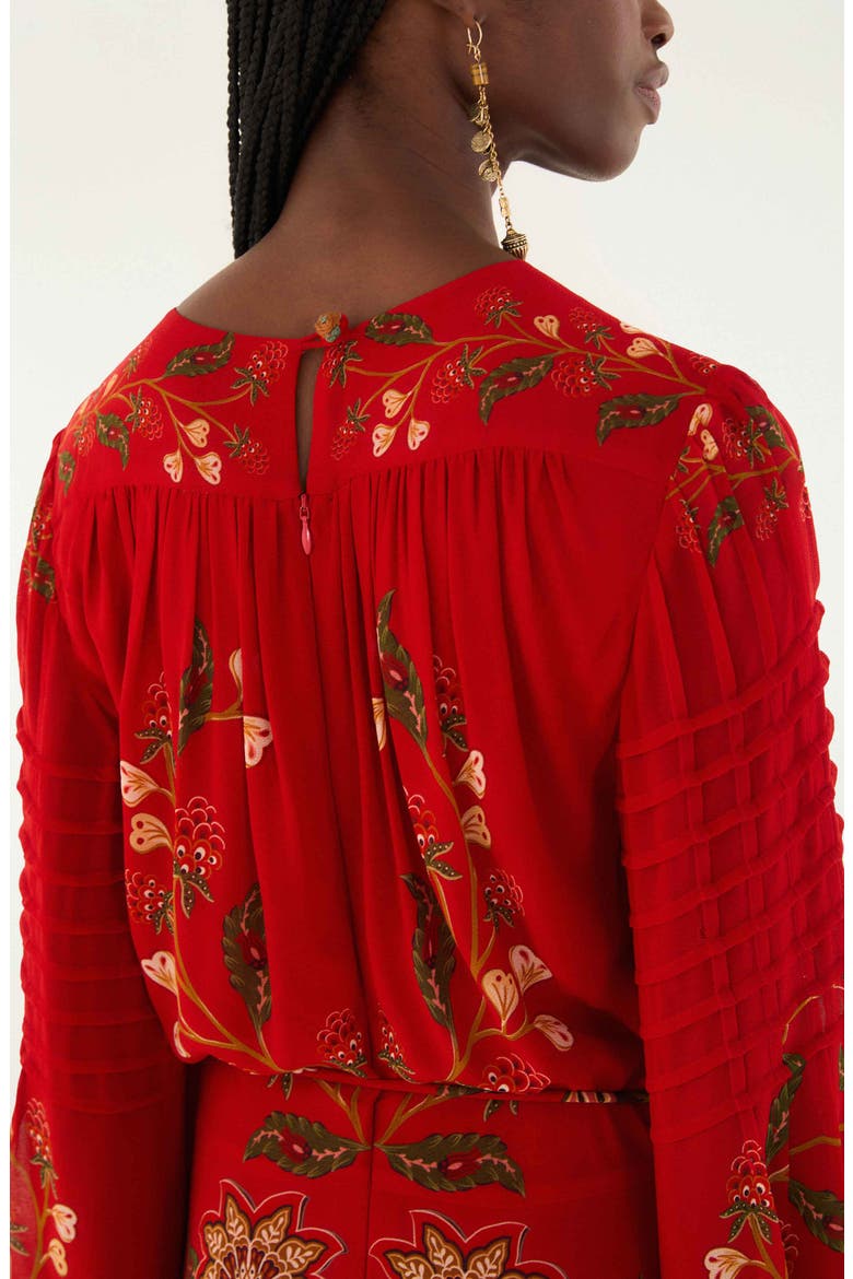 Berry Garden Long Sleeve Maxi Dress, Alternate, color, RED