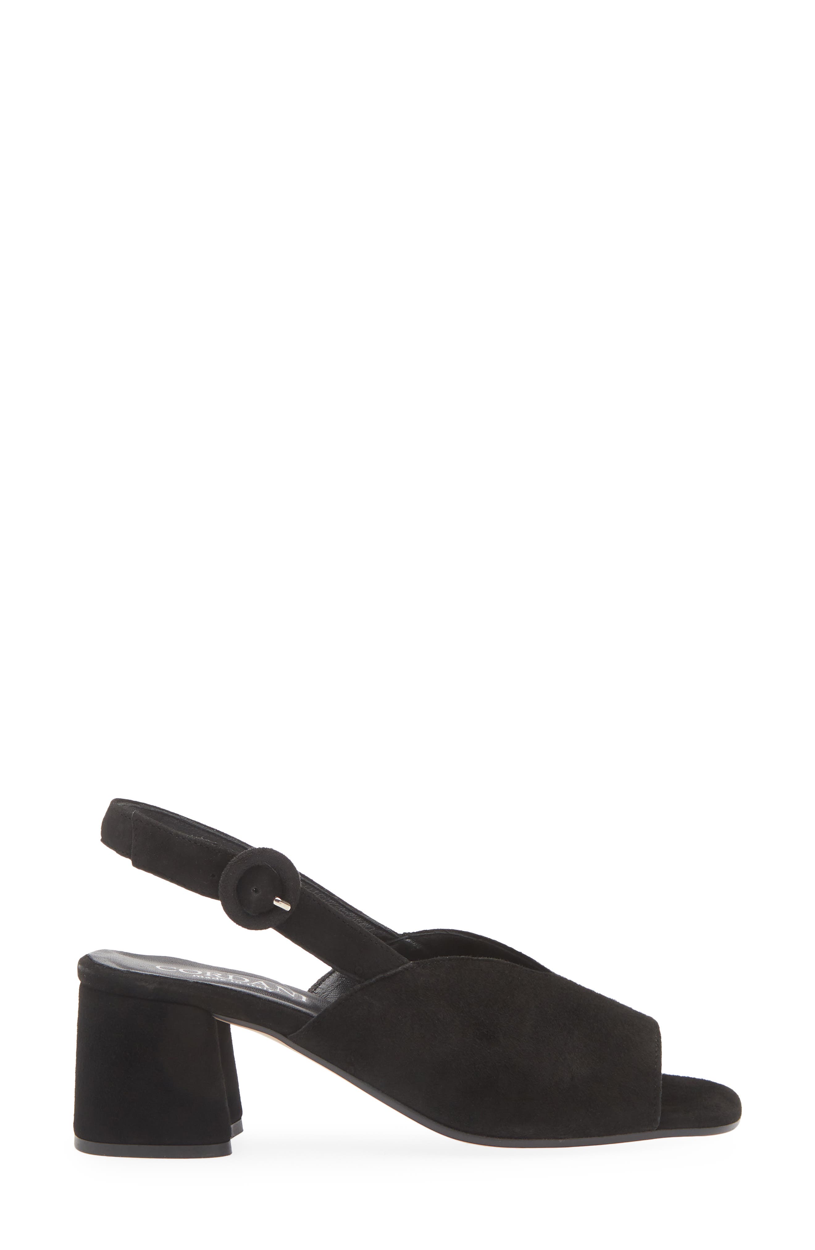 Cordani Pollette Slingback Sandal, Alternate, color, Black Suede
