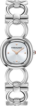 FERRAGAMO Double Gancini Bracelet Watch, 25mm