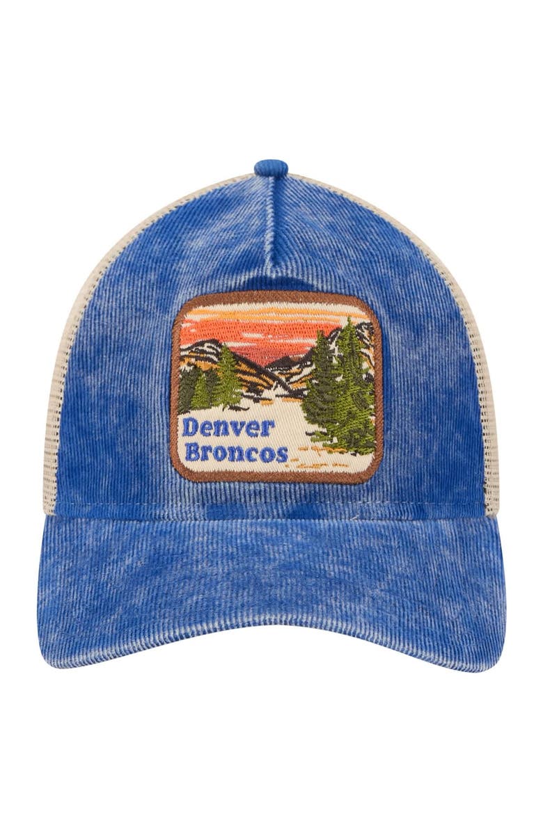 New Era Men's New Era Blue/Cream Denver Broncos Vintage Landscape 9TWENTY A-Frame Adjustable Hat, Alternate, color, 