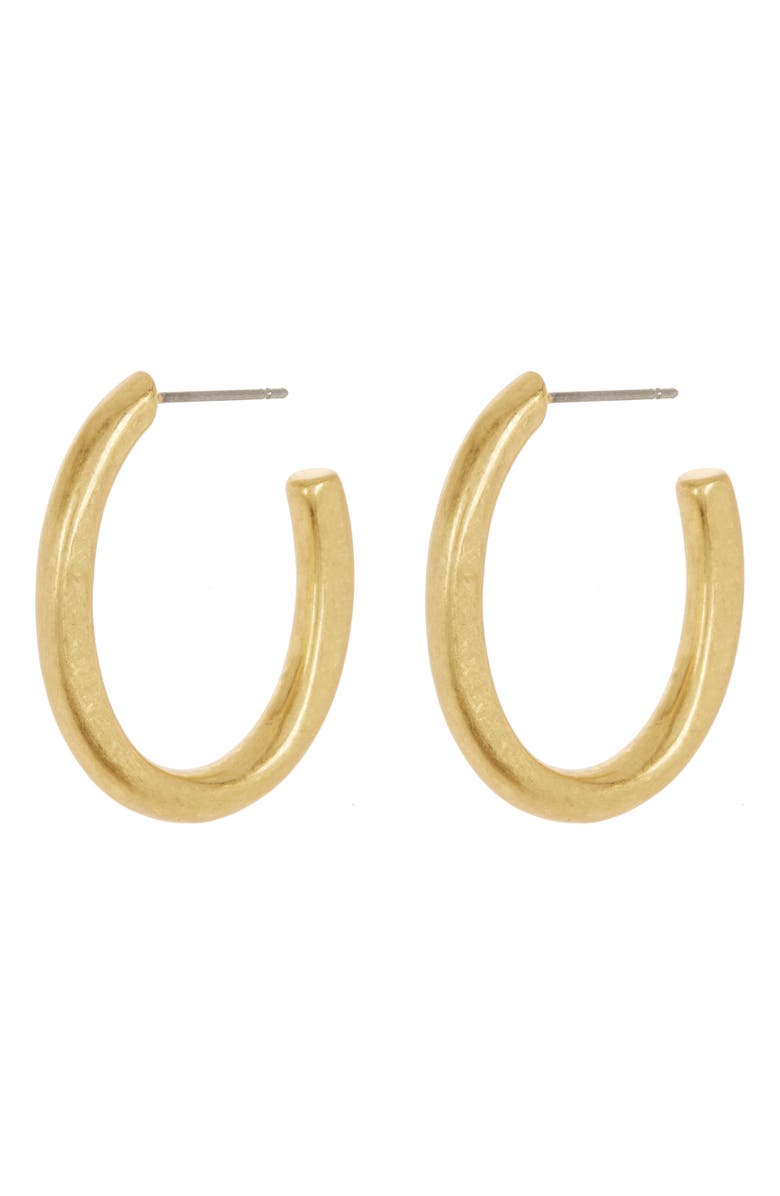 Madewell Lou Hoop Earrings, Main, color, 
