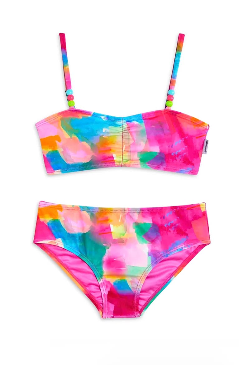 Watercolor Printed Bikini, Alternate, color, MULTICOLOR