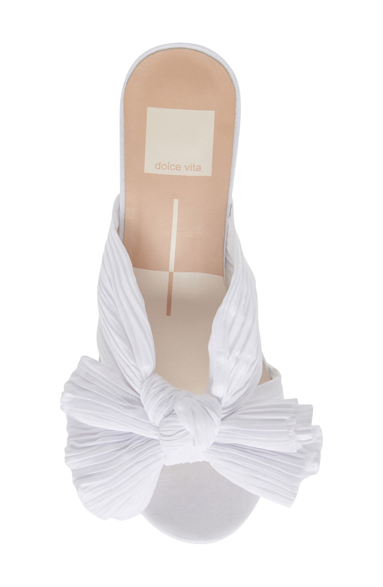 Dolce Vita Blare Platform Slide Sandal, Alternate, color, White Satin