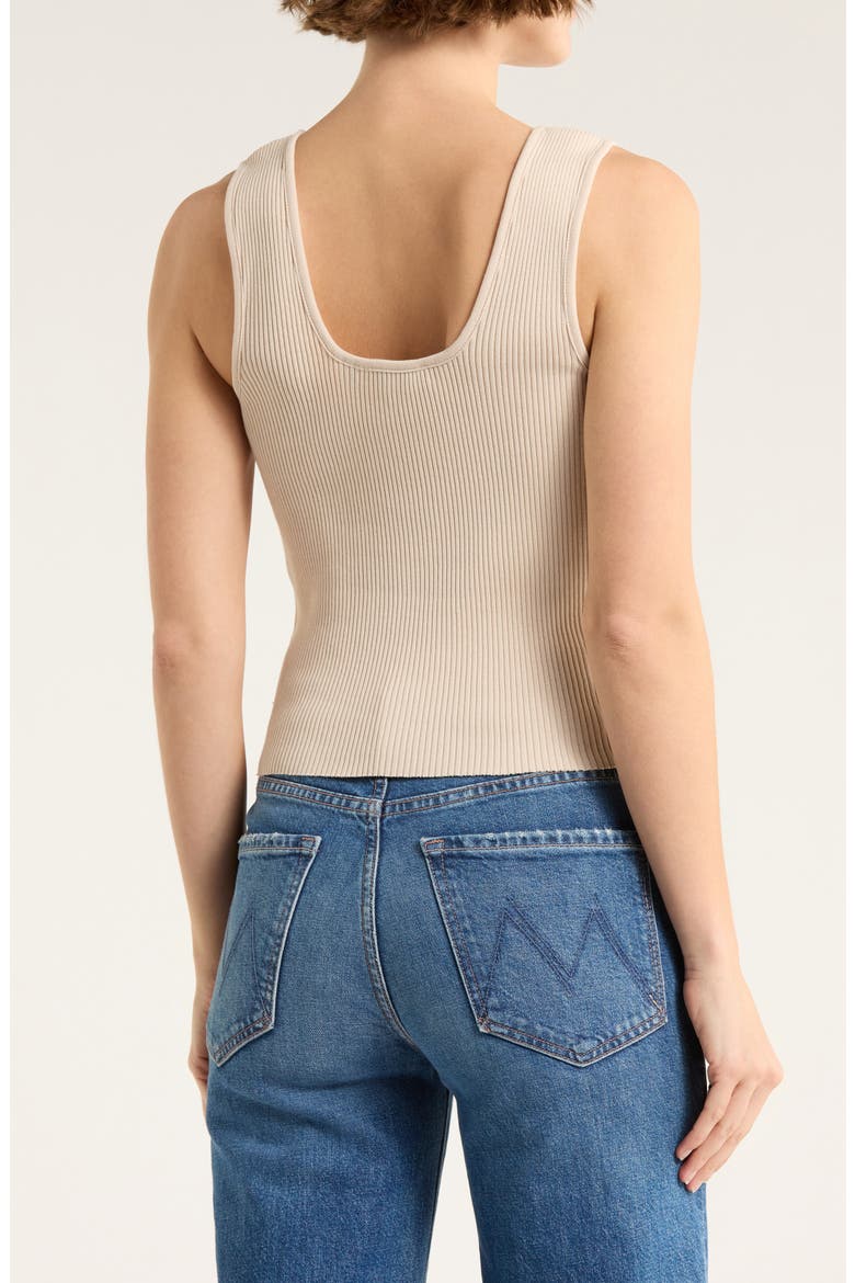 Sweetheart Neck Ribbed Crop Tank, Alternate, color, LIGHT OAT
