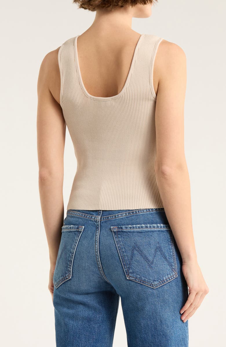 Vince Sweetheart Neck Ribbed Crop Tank, Alternate, color, Light Oat
