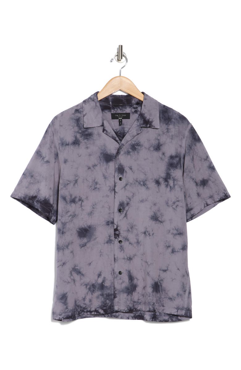 rag & bone Avery Washed Camp Shirt, Alternate, color, Charcoal Grey