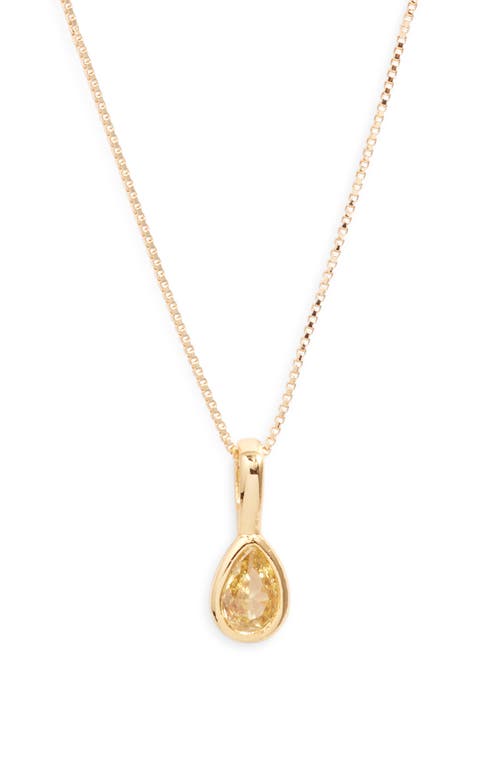 Set & Stones Teardrop Birthstone Pendant Necklace