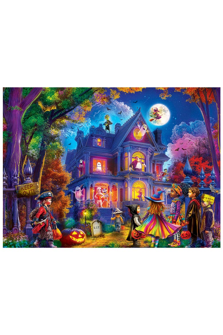 Trick or Treat 100 Piece Glow Puzzle, Alternate, color, Multicolor