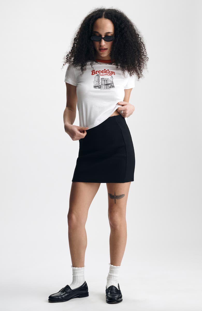 Brooklyn Industries Rib Miniskirt, Alternate, color, 