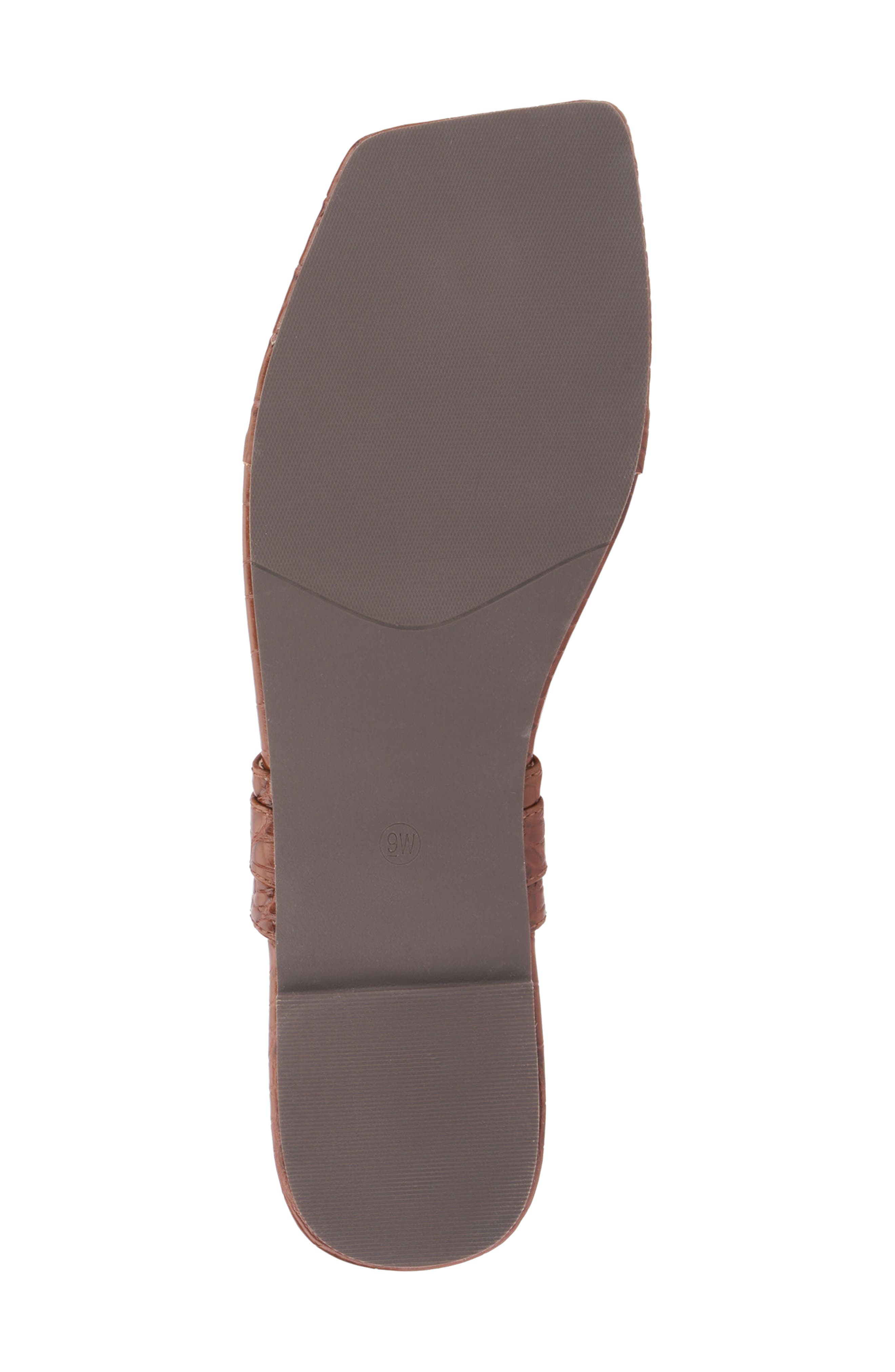 Fashion to Figure Saralyn Croc Embossed Sandal - Wide Width, Alternate, color, Brown Croco