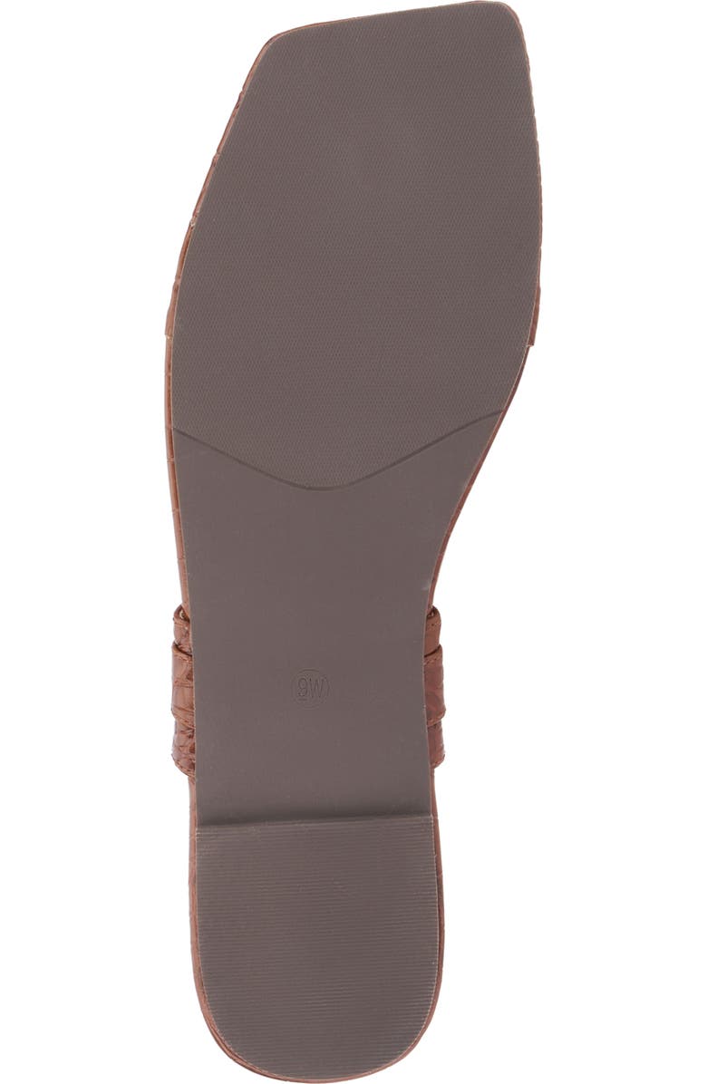 Fashion to Figure Saralyn Croc Embossed Sandal - Wide Width, Alternate, color, Brown Croco