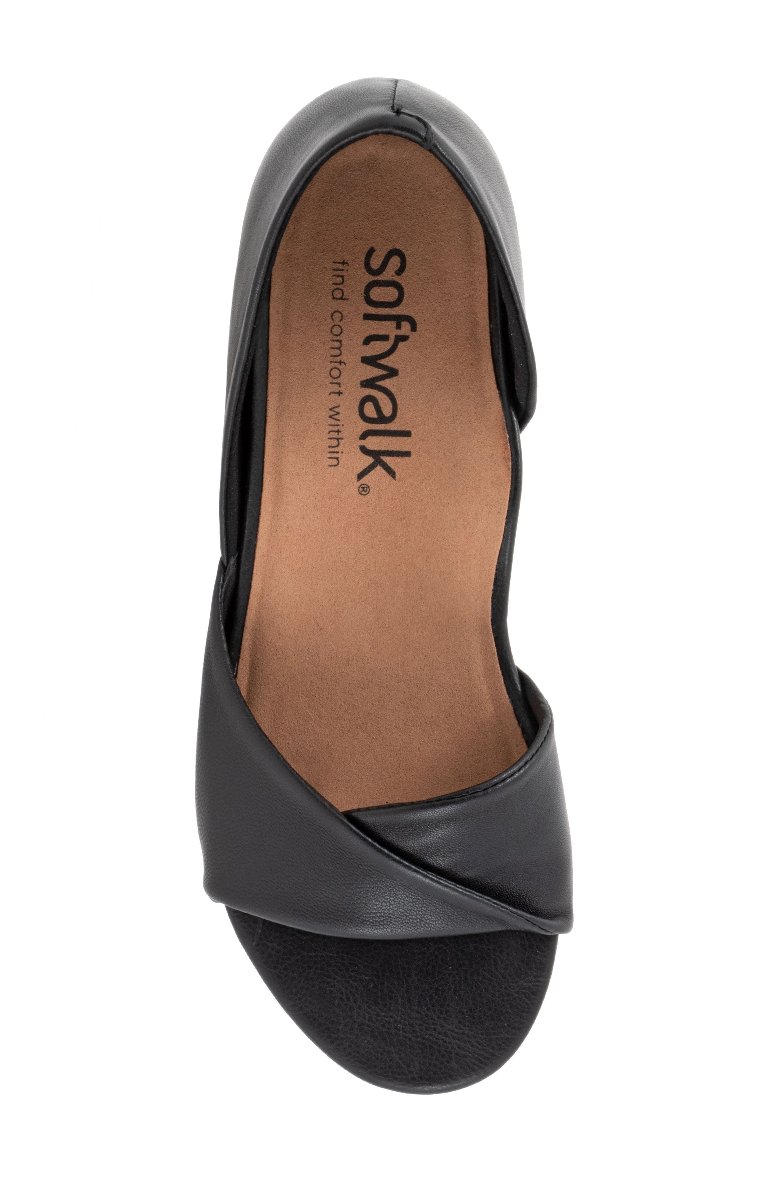 SoftWalk<sup>®</sup> Cypress Open Toe Flat, Alternate, color, Black